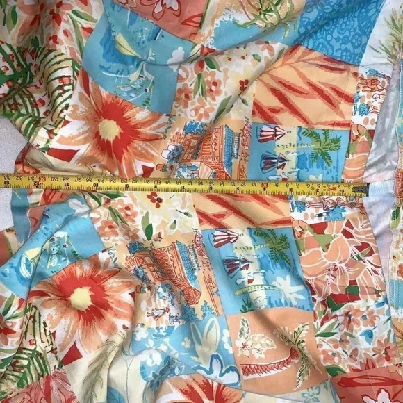 Harris Wallace New York Women's Size 14 Patchwork Capri Pants Summer Ankle Pants - Picture 10 of 10